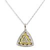 AIG Certified .85 Carat Diamond and 14 Karat Gold Pendant Necklace