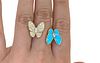 Van Cleef & Arpels Two Butterfly Between the Finger ring 18k Diamond Size: 6.5