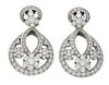 Van Cleef & Arpel Platinum 950 Snowflake Diamond Lg Clip-On Earrings
