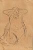 Diego Rivera (Mexico, 1886-1957) Kneeling Woman, 1928, pencil sketch on paper, 7.25 x 4.75 in.