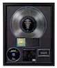 A Jay-Z: The Black Album RIAA Certified 2x Platinum Presentation Album 21 1/4 x 17 1/4 inches.
