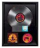 A Kanye West: The College Dropout RIAA Certified 2x Platinum Presentation Album 21 1/2 x 17 1/2 inches.