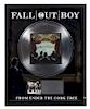 A Fall Out Boy: From Under the Cork Tree RIAA Certified 2x Platinum Presentation Album 21 1/4 x 17 1/4 inches.