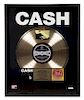 A Johnny Cash: American IV: The Man Comes Around RIAA Certified Gold Presentatio Album 21 x 17 inches.
