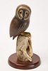 Holger Smith Folk Art Owl on Stump