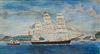 Watercolor Painting of Tall Ships