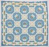 Blue and White Flower Basket Quilt