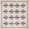 Red White and Blue Pine Tree Quilt