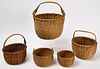 Group of Five Baskets
