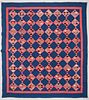 Blue Quilt with Pink Diamonds