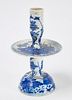 Chinese Porcelain Two- Part Candlestick