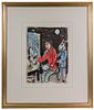 Marc Chagall (Russian / French 1887-1985) 'Painter in the Workshop (The Lovers)' Lithograph
