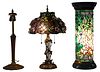 Lamp Base, Lamp and Lighted Pedestal