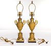French Empire Style Gilt Bronze Table Lamps