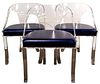 Chelsea House Lucite and Leather 'Williams' Chair Collection