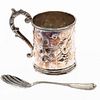 Carrington Silver Mug and Radcliffe & Guignard Spoon