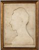 Unsigned, Man in Profile, Marble Plaque
