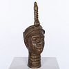 Bronze African Bust with Crown