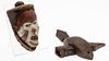 African Carved Wood Lock and a Mask
