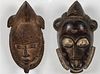 Two African Carved Wood Masks, Baule