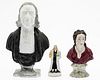 2 Staffordshire Busts & a Figurine, 19th C and Later