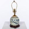 Chinese Blue and White Ginger Jar Mounted as a Lamp
