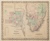 Colton's Map of Savannah, GA & Charleston, SC, 1855