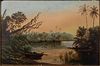 Unsigned, Landscape with River, O/B, 19th C