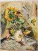Helen Hatch Inglesby (1914-1999), Sunflowers, W/C