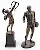* Two Bronze Figures Height of tallest 16 inches.