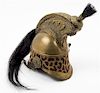 * A Continental Brass Parade Helmet Height 17 inches.