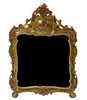 * A Venetian Style Painted Mirror Height 36 x width 26 inches.