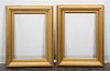 A Pair of English Gilt Frames. Height 23 x width 18 1/2 inches.