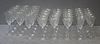 Lot of Art Glass Etched Decorated Goblets.