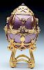 Faberge Egg with Jewels On Stand.