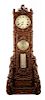 Oak Grained Painted Tall Case Organ Clock.