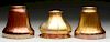 Lot Of 3: Old Art Glass Shades.