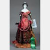 A Limbach (Germany) Irish Queen 19in. Bisque Doll, 19th/20th Century,