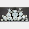 A Weimar Porzellan Porcelain Dinner Service for Twelve in the Katharina 17010 Pattern, 20th Century,