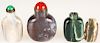 3 Chinese Agate Snuff Bottles
