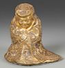 Late 18th C Chinese Qianlong Figural Bronze Bodhidharma