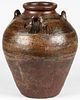 Antique Thai Glazed Earthenware Storage Jar