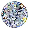 JOHN DEACONS (SCOTTISH, B. 1950) CLOSE-PACK AND CONTROLLED BUBBLE MILLEFIORI PAPERWEIGHT,