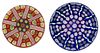 ASSORTED SCOTTISH SPOKE MILLEFIORI PAPERWEIGHTS, LOT OF TWO,