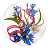 UNIQUE CHRIS BUZZINI (AMERICAN, B. 1949) MIXED BOUQUET WITH RIBBON PAPERWEIGHT,