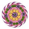 PARABELLE ARTIST PROOF CONCENTRIC MILLEFIORI WITH TORSADE MILLEFIORI PAPERWEIGHT,