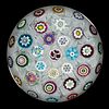 PARABELLE ARTIST PROOF SPACED CONCENTRIC MILLEFIORI MAGNUM PAPERWEIGHT,