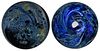 DAVID GAPPA (AMERICAN, B. 1972) MOTTLED PAPERWEIGHTS, LOT OF TWO,