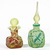 GIBSON CAMEO ART GLASS PERFUME BOTTLES, LOT OF TWO,