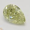 1.70 ct, Natural Fancy Greenish Yellow Even Color, VVS2, Pear cut Diamond (GIA Graded), Appraised Value: $31,400 